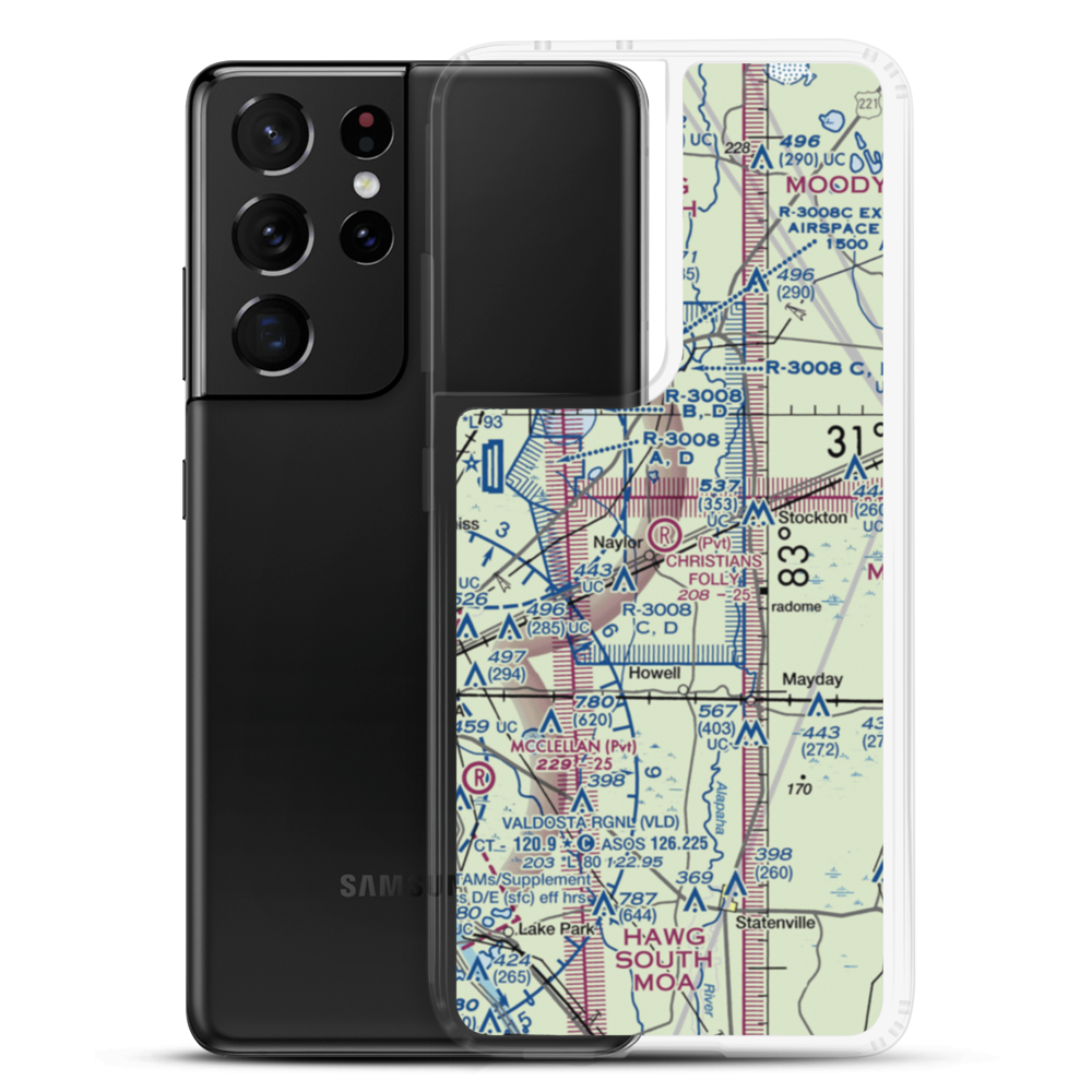 Christians Folly Airport (GE01) VFR Sectional Samsung Case Samsung Galaxy S21 Ultra model shown