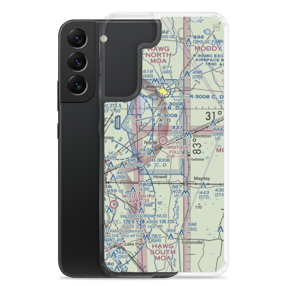 Christians Folly Airport (GE01) VFR Sectional Samsung Case Samsung Galaxy S22 Plus model shown