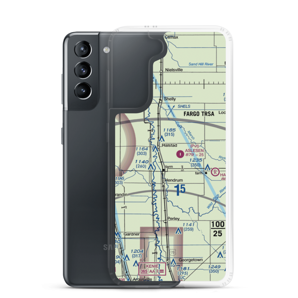 Christianson Field (26MN) VFR Sectional Samsung Case Samsung Galaxy S21 model shown