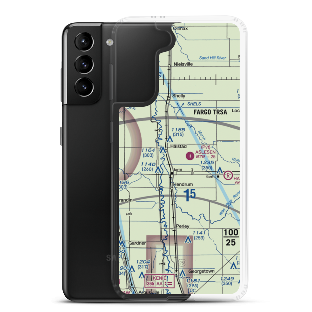 Christianson Field (26MN) VFR Sectional Samsung Case Samsung Galaxy S21 Plus model shown