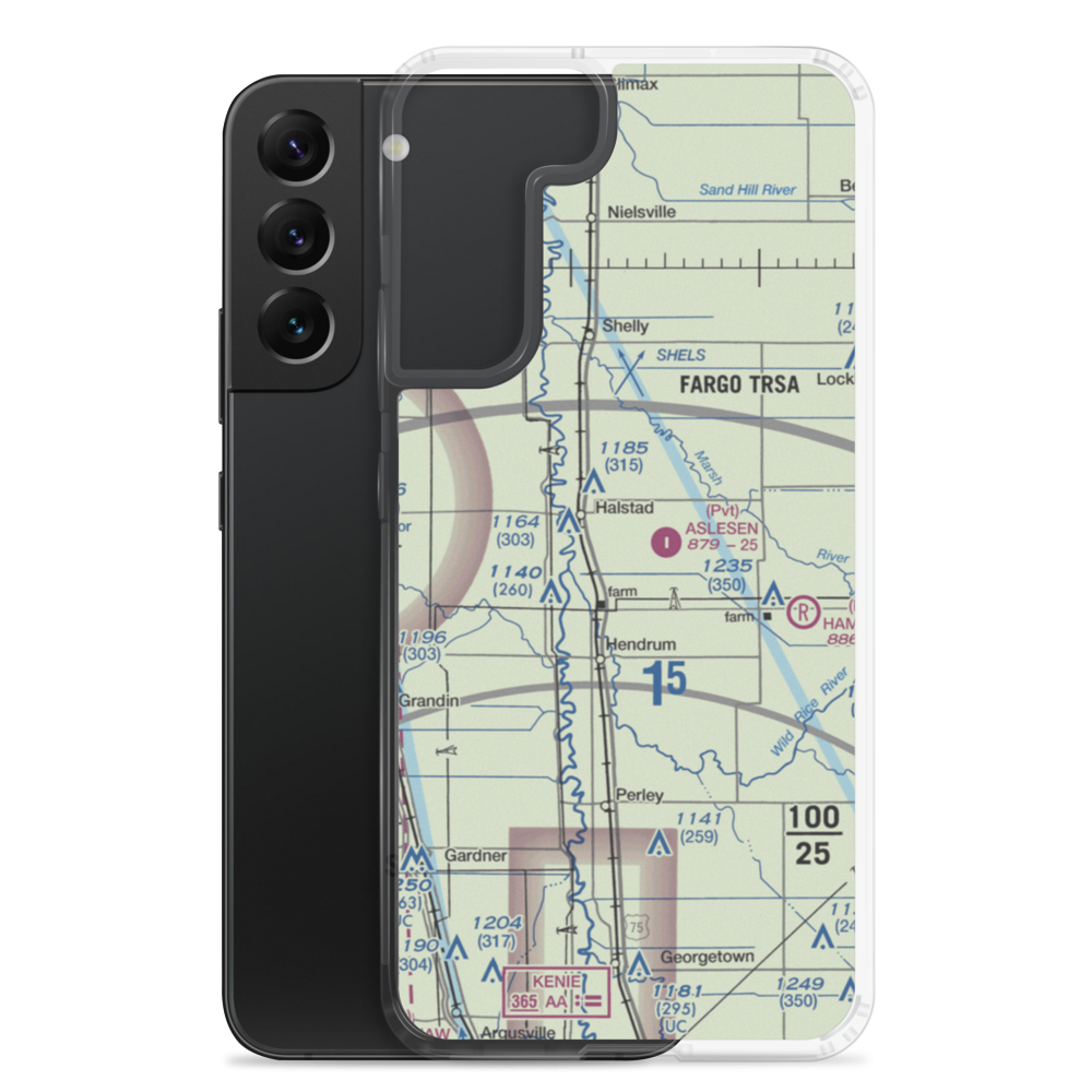 Christianson Field (26MN) VFR Sectional Samsung Case Samsung Galaxy S22 Plus model shown