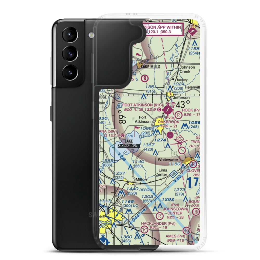 Christie Aerodrome (WS49) VFR Sectional Samsung Case Samsung Galaxy S21 Plus model shown