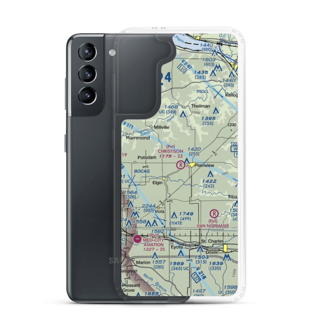 Christison Airport (85MN) VFR Sectional Samsung Case Samsung Galaxy S21 model shown
