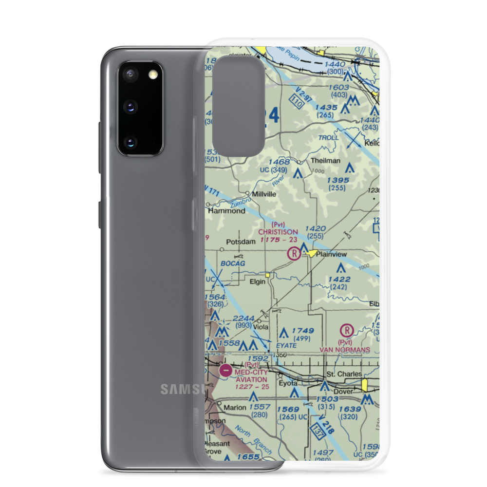 Christison Airport (85MN) VFR Sectional Samsung Case Samsung Galaxy S20 model shown