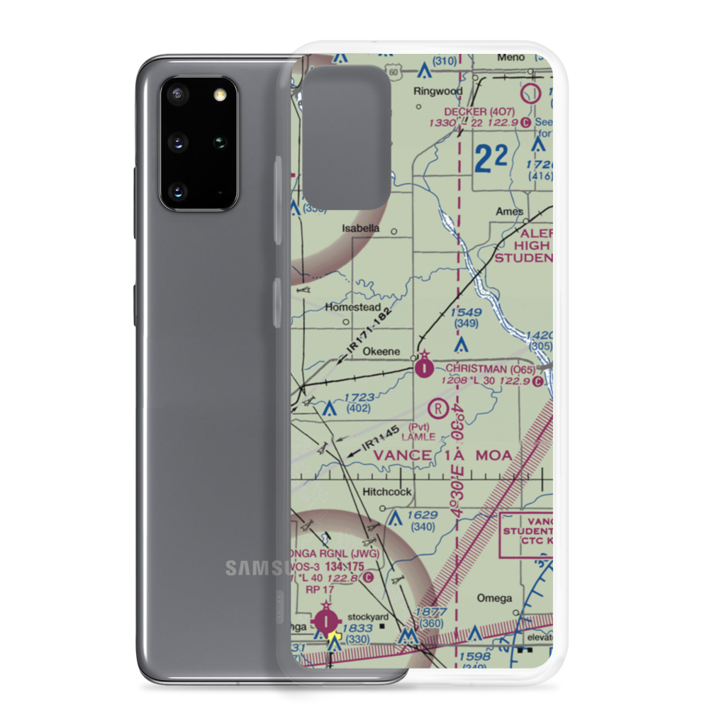 Christman Airfield (O65) VFR Sectional Samsung Case Samsung Galaxy S20 Plus model shown
