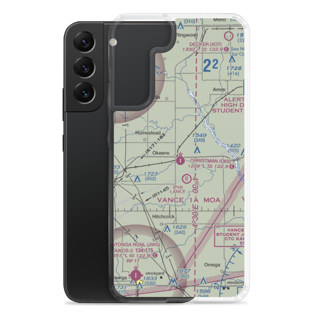 Christman Airfield (O65) VFR Sectional Samsung Case Samsung Galaxy S22 Plus model shown