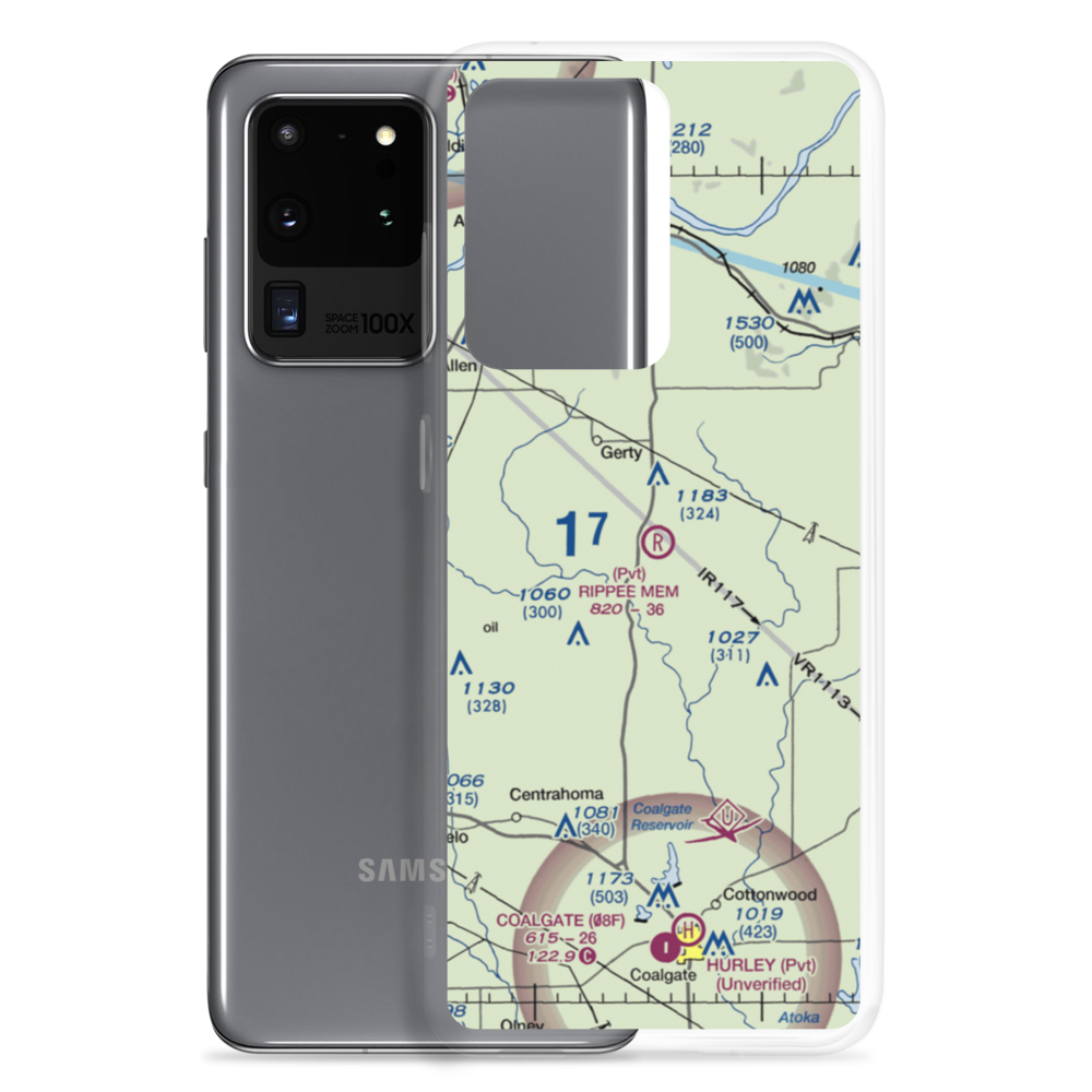 Christopher M. Rippee Memorial Airport (5OK2) VFR Sectional Samsung Case Samsung Galaxy S20 Ultra model shown
