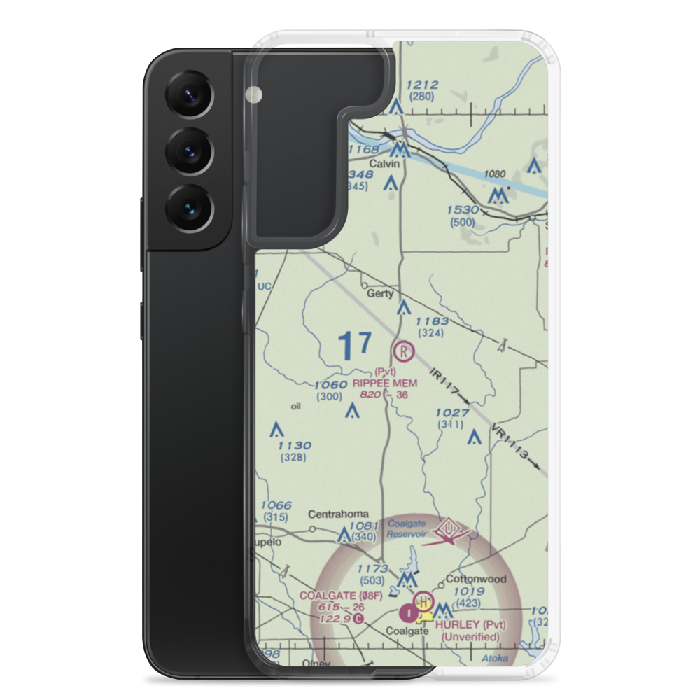 Christopher M. Rippee Memorial Airport (5OK2) VFR Sectional Samsung Case Samsung Galaxy S22 Plus model shown