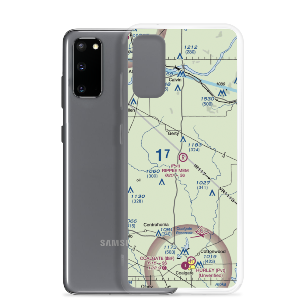 Christopher M. Rippee Memorial Airport (5OK2) VFR Sectional Samsung Case Samsung Galaxy S20 model shown