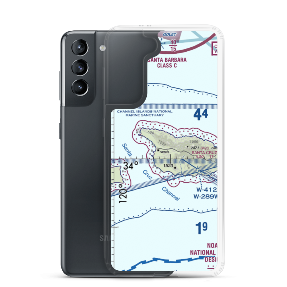 Christy Airstrip (CA97) VFR Sectional Samsung Case Samsung Galaxy S21 model shown