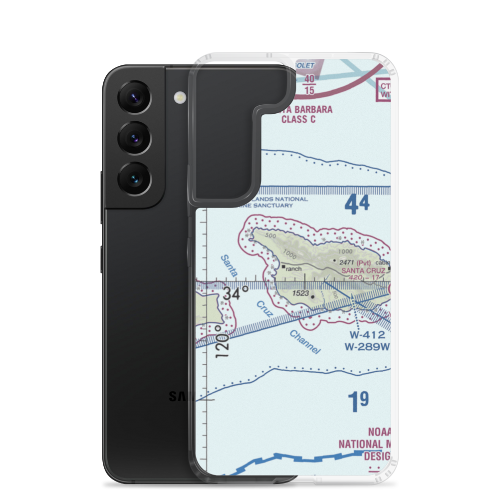 Christy Airstrip (CA97) VFR Sectional Samsung Case Samsung Galaxy S22 model shown