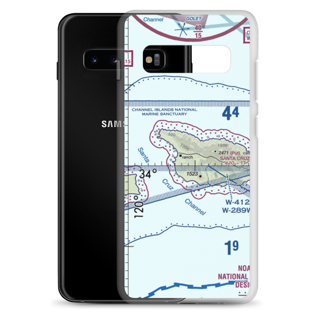 Christy Airstrip (CA97) VFR Sectional Samsung Case Samsung Galaxy S10+ model shown