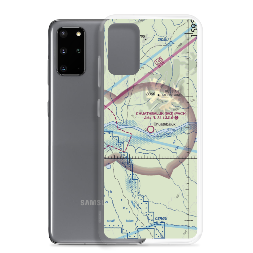 Chuathbaluk Airport (9A3) VFR Sectional Samsung Case Samsung Galaxy S20 Plus model shown