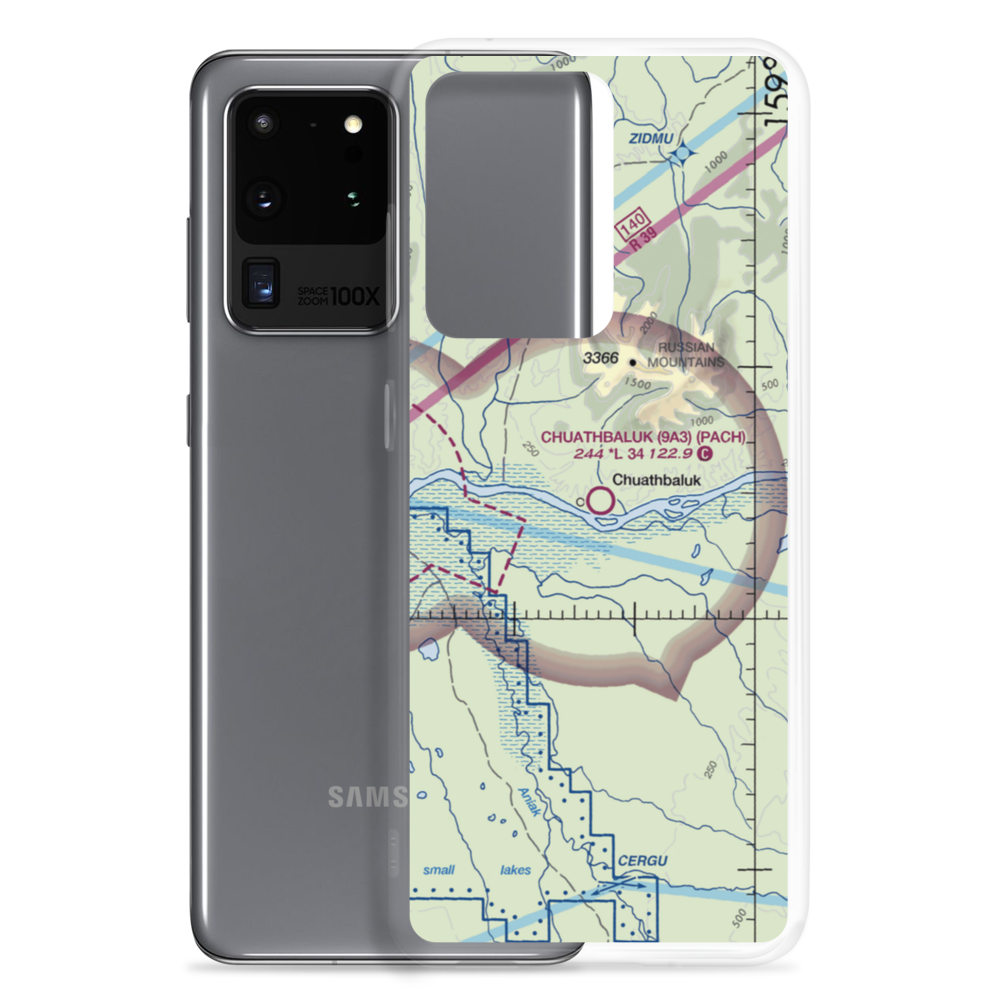 Chuathbaluk Airport (9A3) VFR Sectional Samsung Case Samsung Galaxy S20 Ultra model shown