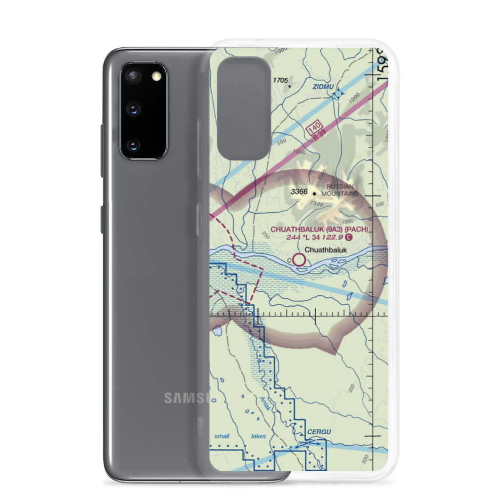 Chuathbaluk Airport (9A3) VFR Sectional Samsung Case Samsung Galaxy S20 model shown