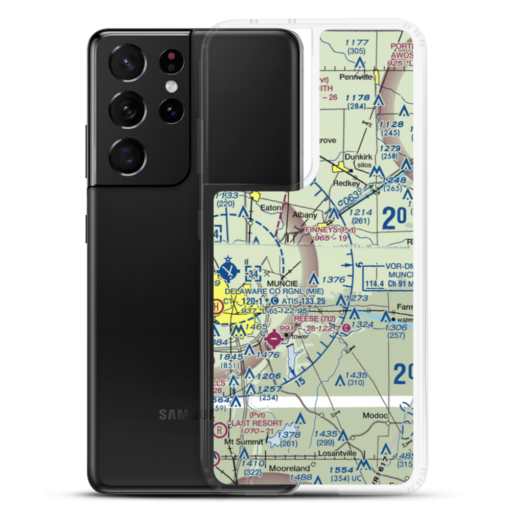 Chuck's Airport (0II0) VFR Sectional Samsung Case Samsung Galaxy S21 Ultra model shown