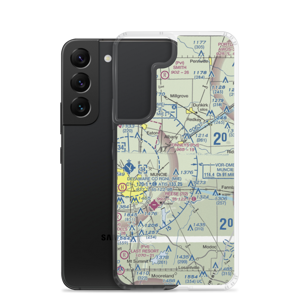 Chuck's Airport (0II0) VFR Sectional Samsung Case Samsung Galaxy S22 model shown