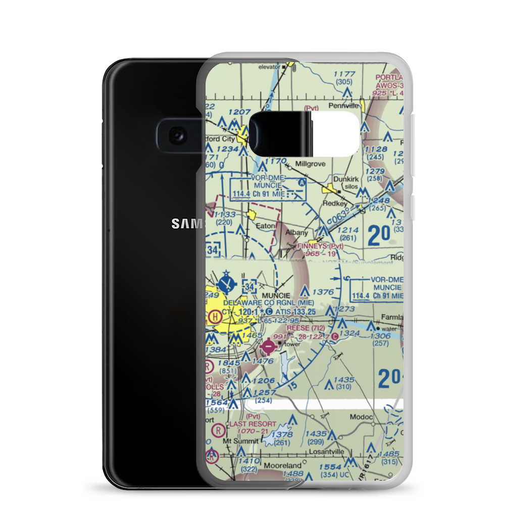 Chuck's Airport (0II0) VFR Sectional Samsung Case Samsung Galaxy S10e model shown