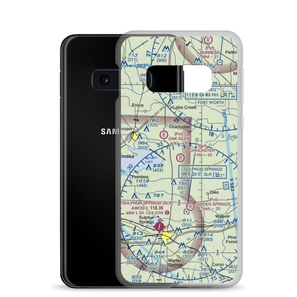 Chuckster Airport (XA17) VFR Sectional Samsung Case Samsung Galaxy S10e model shown