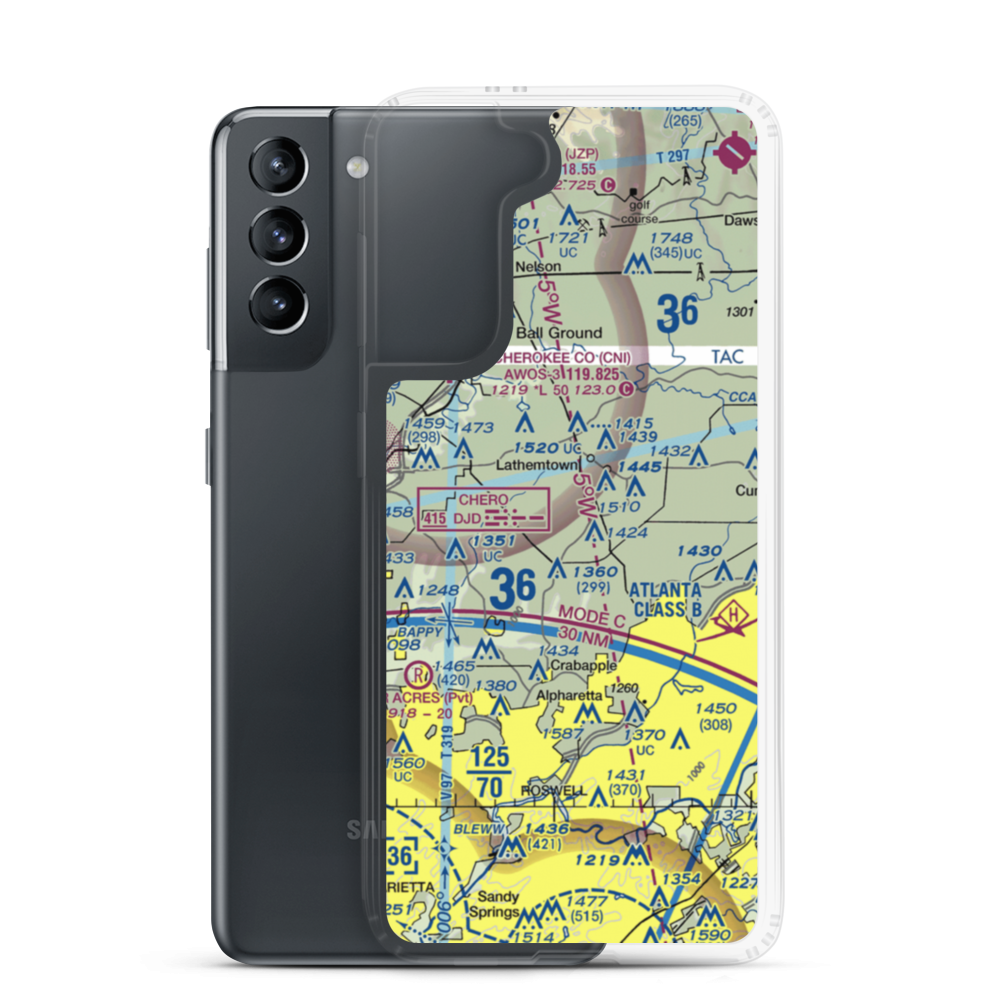Chukkar Farm Ultralightport (2GE5) VFR Sectional Samsung Case Samsung Galaxy S21 model shown