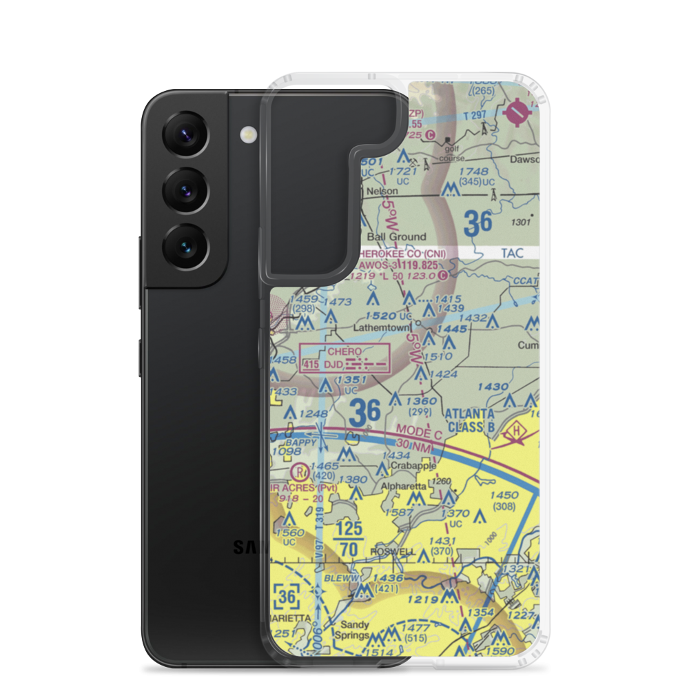 Chukkar Farm Ultralightport (2GE5) VFR Sectional Samsung Case Samsung Galaxy S22 model shown