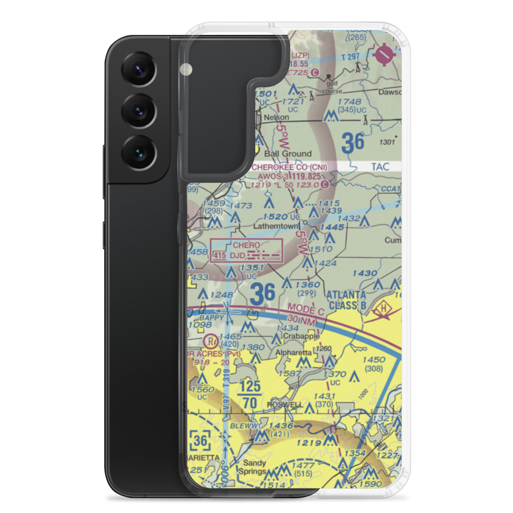 Chukkar Farm Ultralightport (2GE5) VFR Sectional Samsung Case Samsung Galaxy S22 Plus model shown