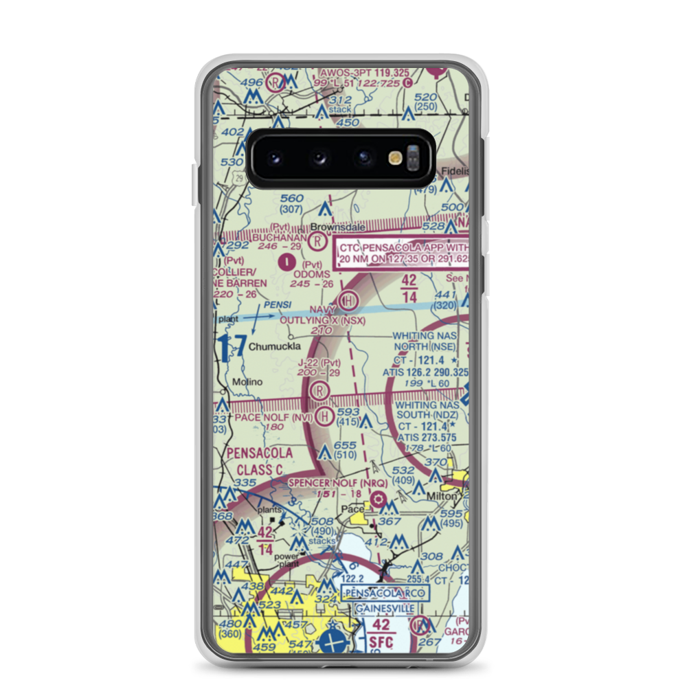 Chumuckla 20-20 Airport (93FD) VFR Sectional Samsung Case Samsung Galaxy S10 model shown