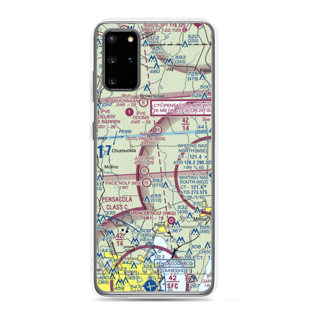 Chumuckla 20-20 Airport (93FD) VFR Sectional Samsung Case Samsung Galaxy S20 Plus model shown