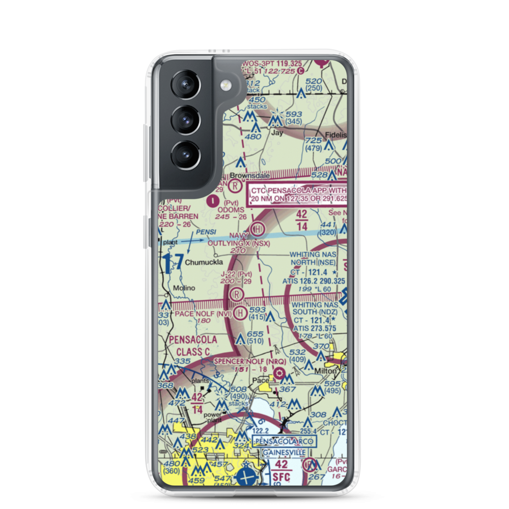Chumuckla 20-20 Airport (93FD) VFR Sectional Samsung Case Samsung Galaxy S21 model shown