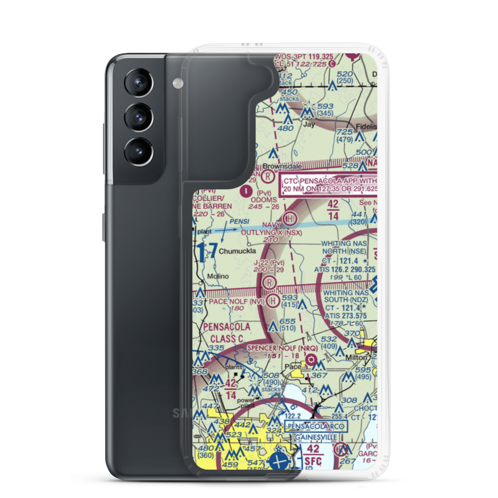 Chumuckla 20-20 Airport (93FD) VFR Sectional Samsung Case Samsung Galaxy S21 model shown