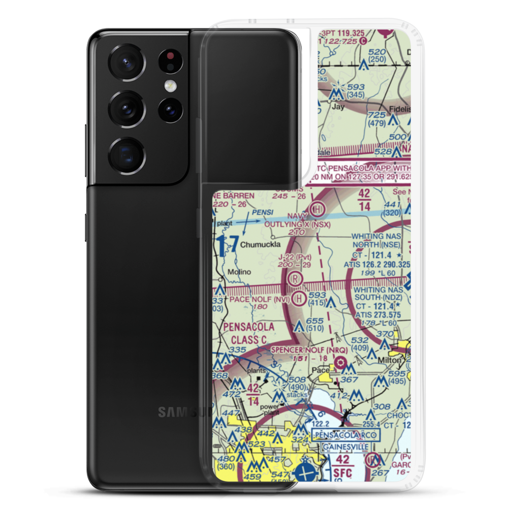 Chumuckla 20-20 Airport (93FD) VFR Sectional Samsung Case Samsung Galaxy S21 Ultra model shown