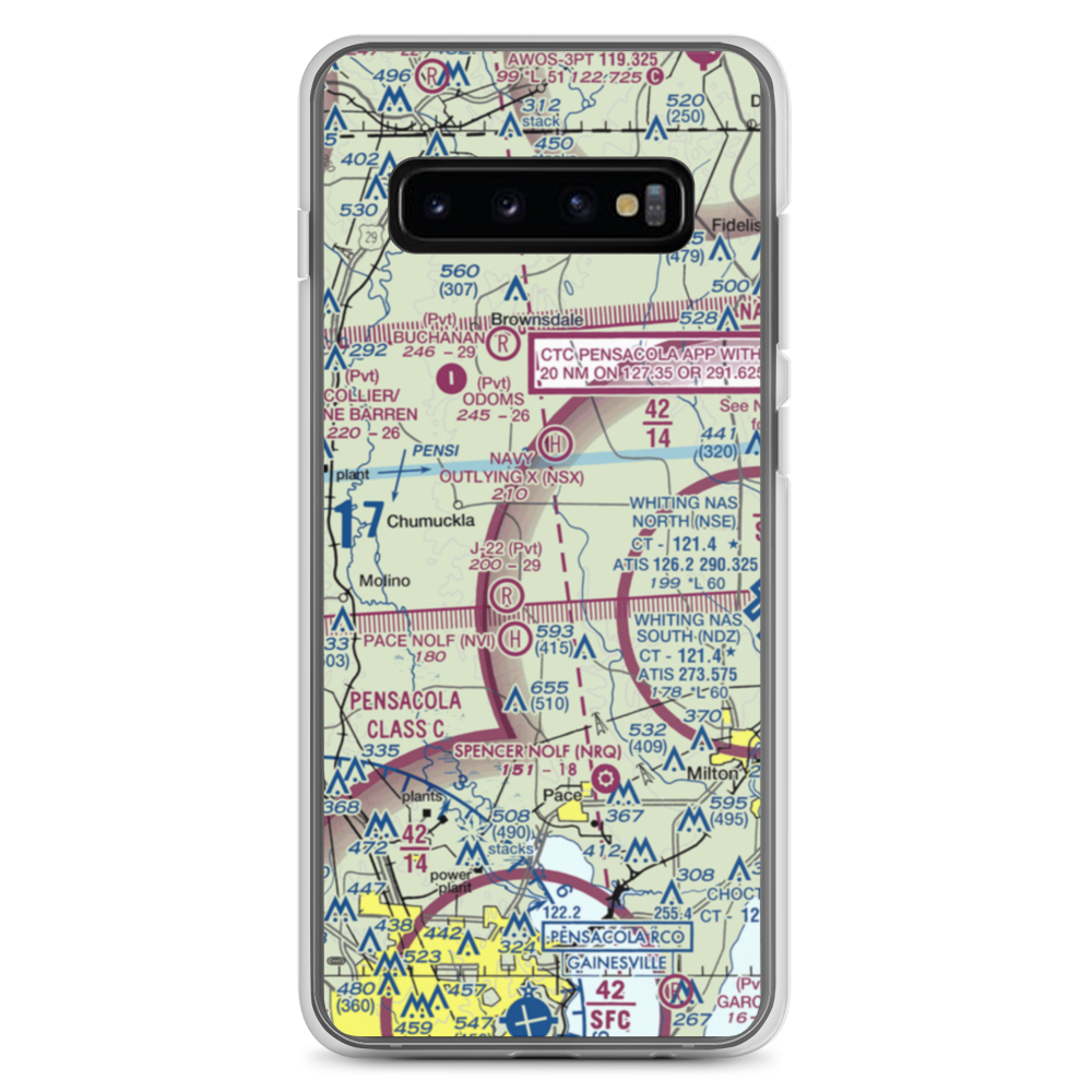 Chumuckla 20-20 Airport (93FD) VFR Sectional Samsung Case Samsung Galaxy S10+ model shown