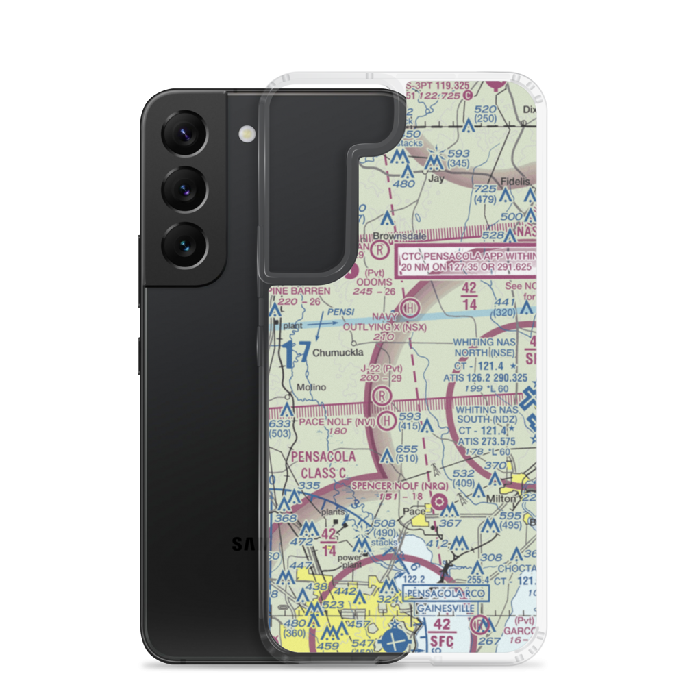 Chumuckla 20-20 Airport (93FD) VFR Sectional Samsung Case Samsung Galaxy S22 model shown