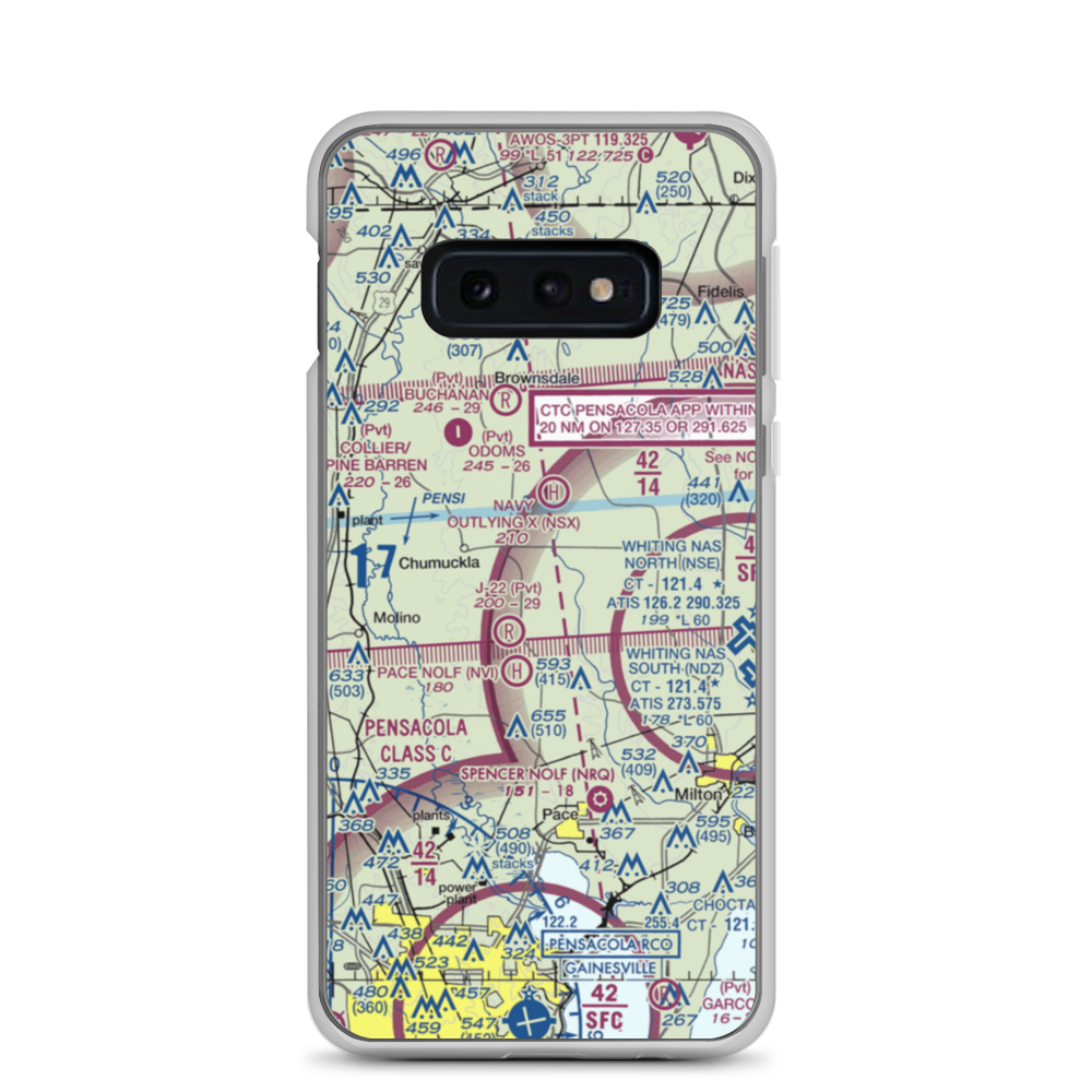Chumuckla 20-20 Airport (93FD) VFR Sectional Samsung Case Samsung Galaxy S10e model shown