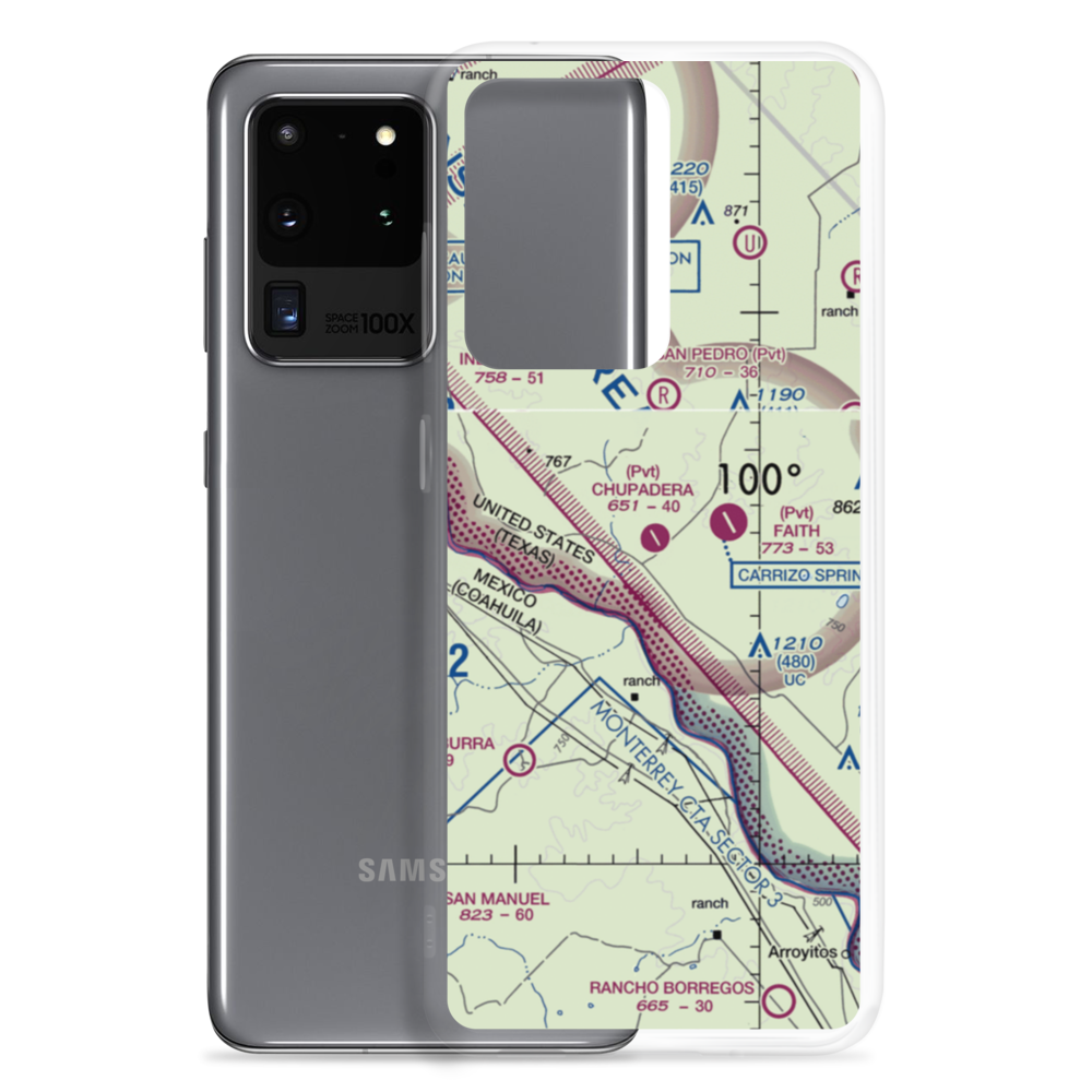 Chupadera Ranch Airport (95TX) VFR Sectional Samsung Case Samsung Galaxy S20 Ultra model shown