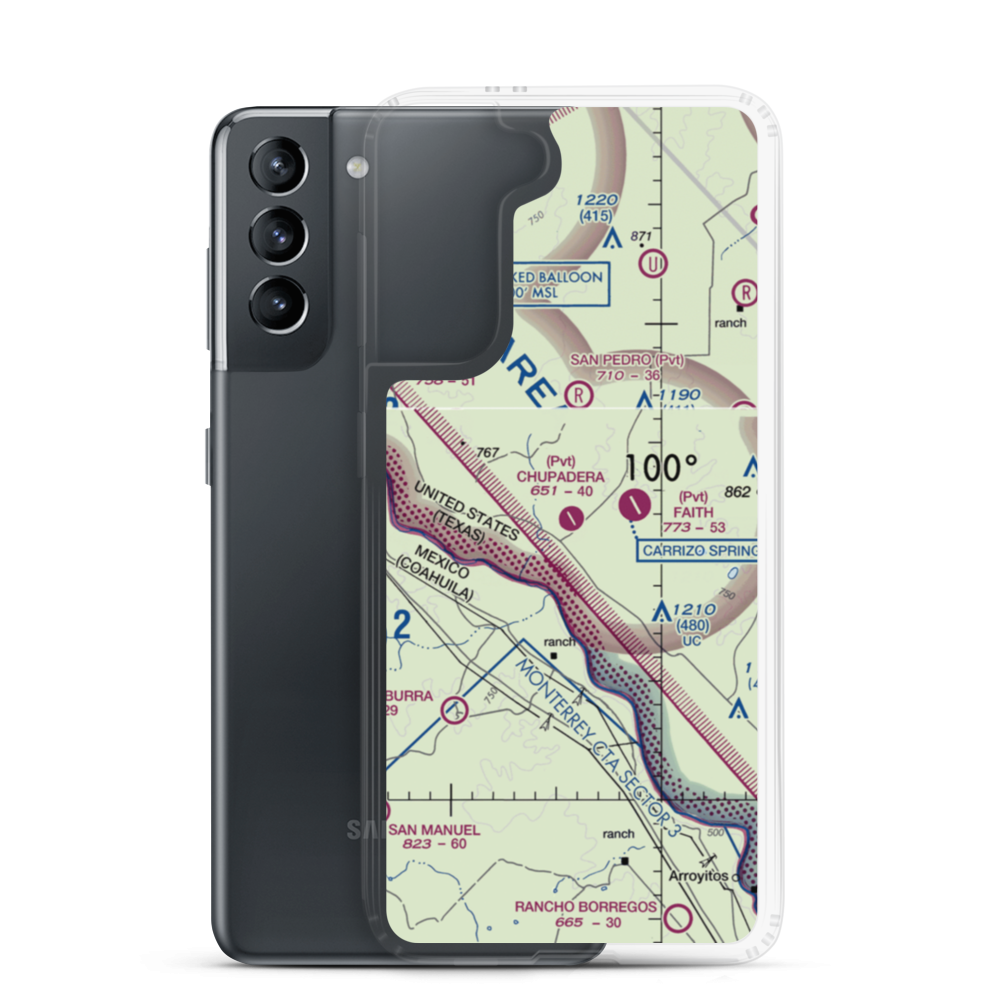 Chupadera Ranch Airport (95TX) VFR Sectional Samsung Case Samsung Galaxy S21 model shown
