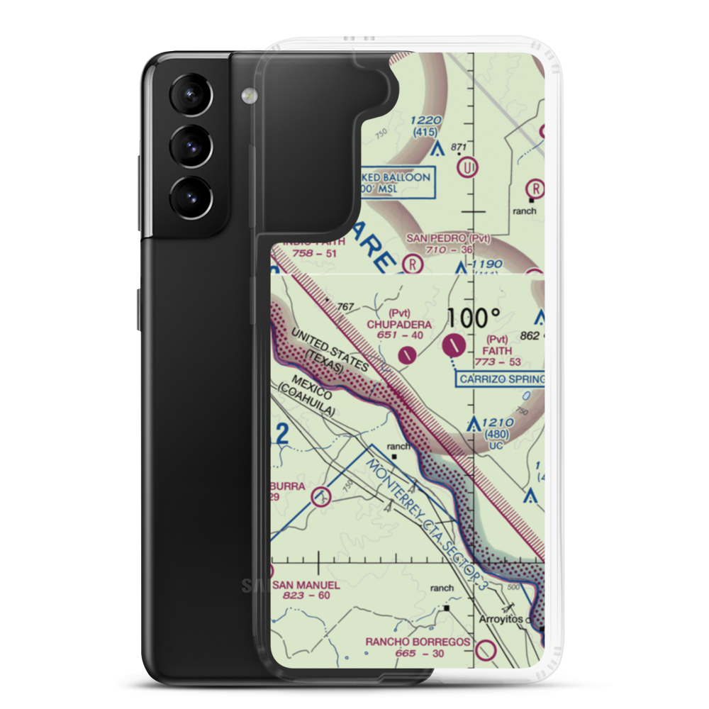 Chupadera Ranch Airport (95TX) VFR Sectional Samsung Case Samsung Galaxy S21 Plus model shown