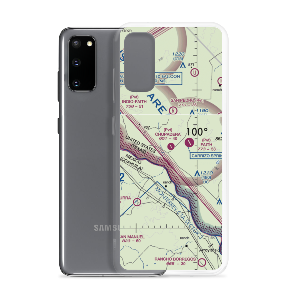 Chupadera Ranch Airport (95TX) VFR Sectional Samsung Case Samsung Galaxy S20 model shown