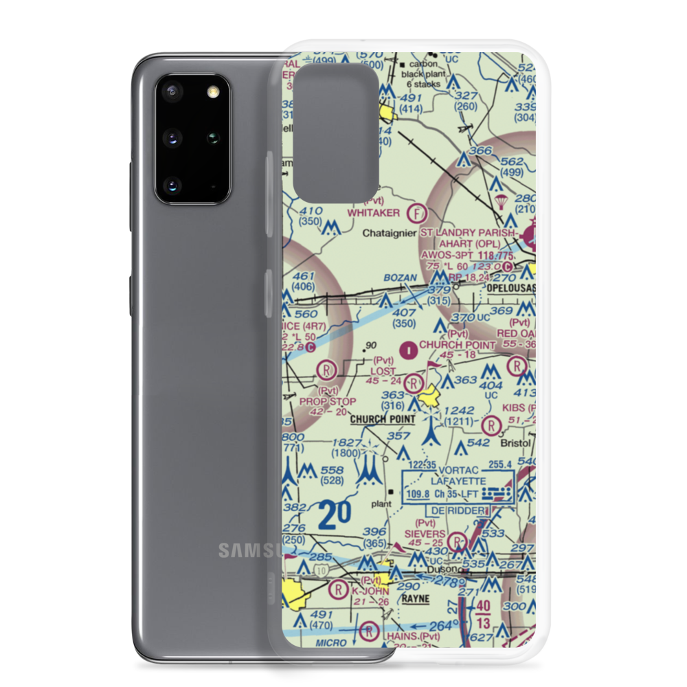 Church Point Flyers Airport (6LA5) VFR Sectional Samsung Case Samsung Galaxy S20 Plus model shown