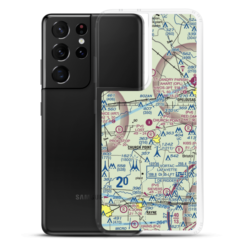 Church Point Flyers Airport (6LA5) VFR Sectional Samsung Case Samsung Galaxy S21 Ultra model shown