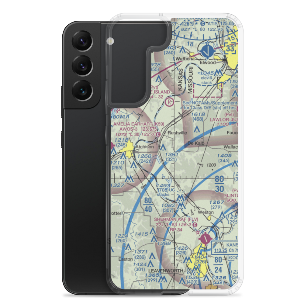 Church's Landing Airport (1MU8) VFR Sectional Samsung Case Samsung Galaxy S22 Plus model shown