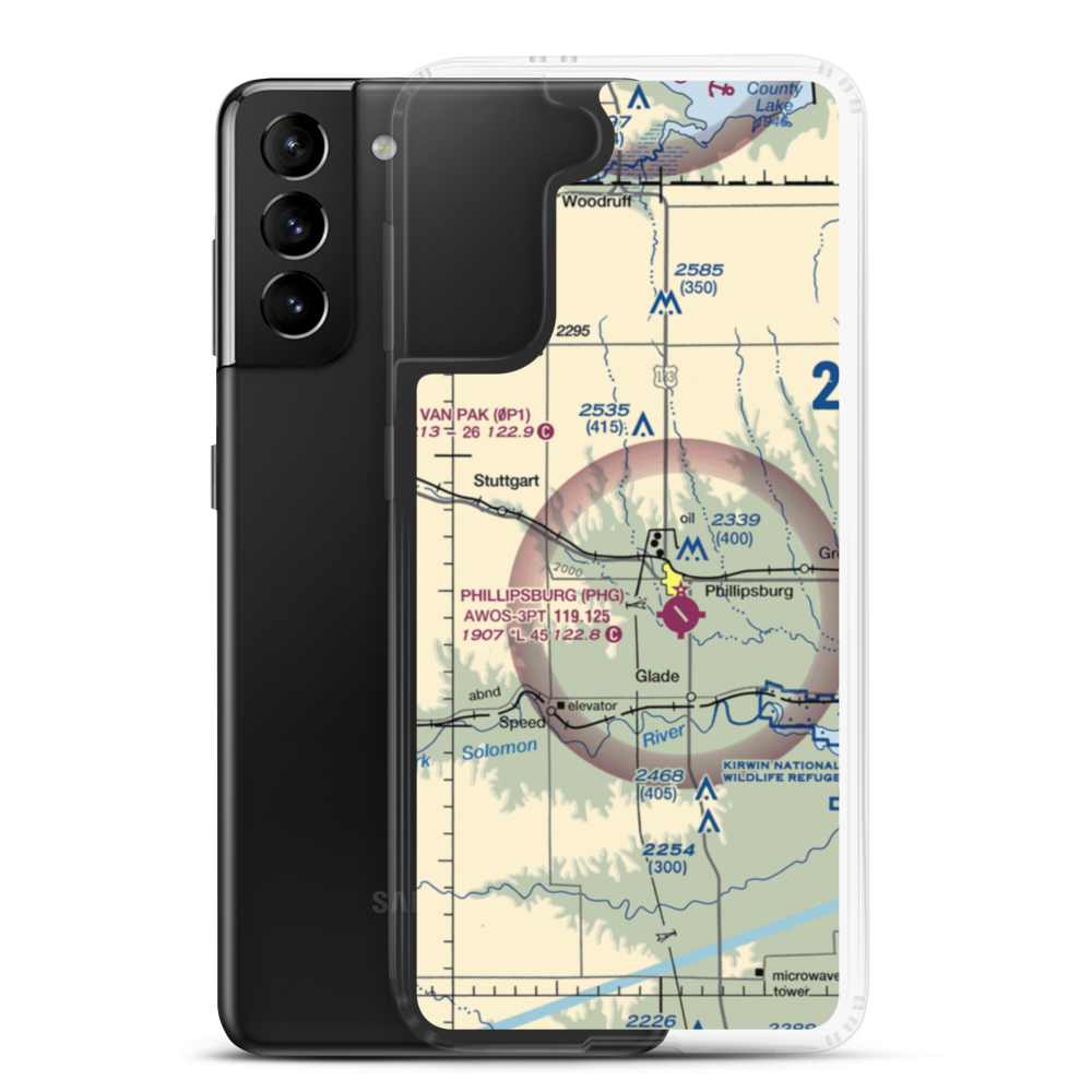 Churchill Airport (07SN) VFR Sectional Samsung Case Samsung Galaxy S21 Plus model shown