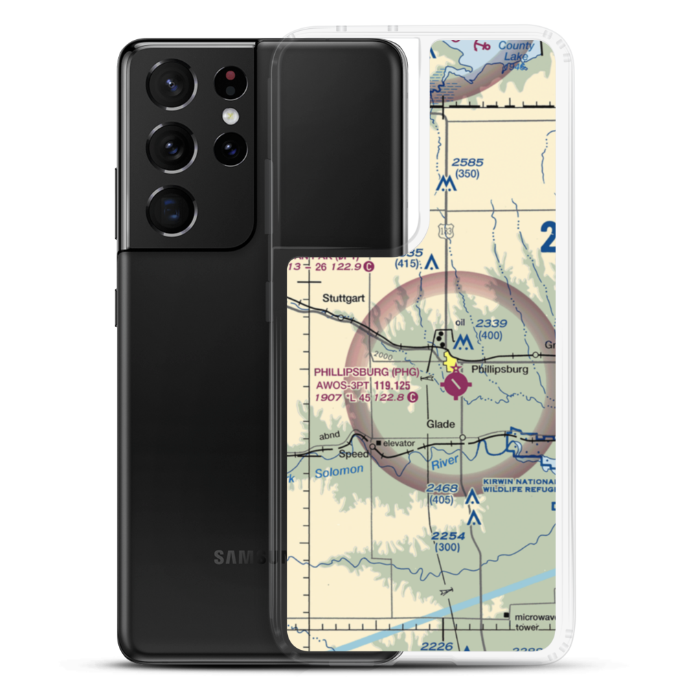 Churchill Airport (07SN) VFR Sectional Samsung Case Samsung Galaxy S21 Ultra model shown