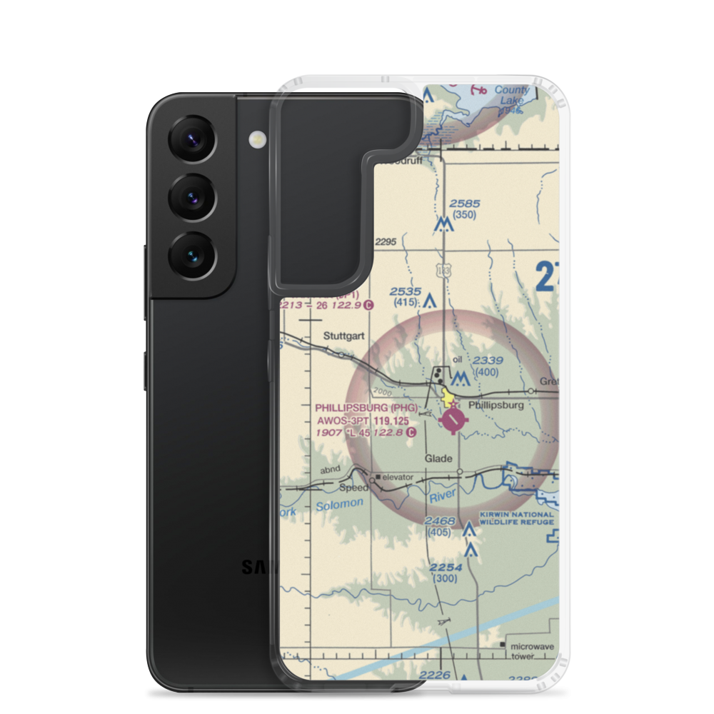 Churchill Airport (07SN) VFR Sectional Samsung Case Samsung Galaxy S22 model shown
