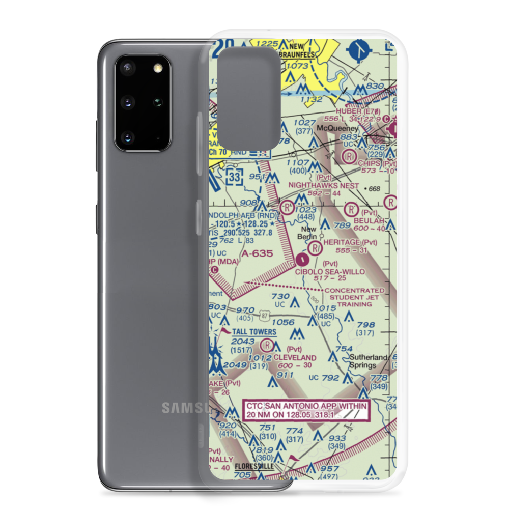 Cibolo Sea-Willo Airpark (TE67) VFR Sectional Samsung Case Samsung Galaxy S20 Plus model shown