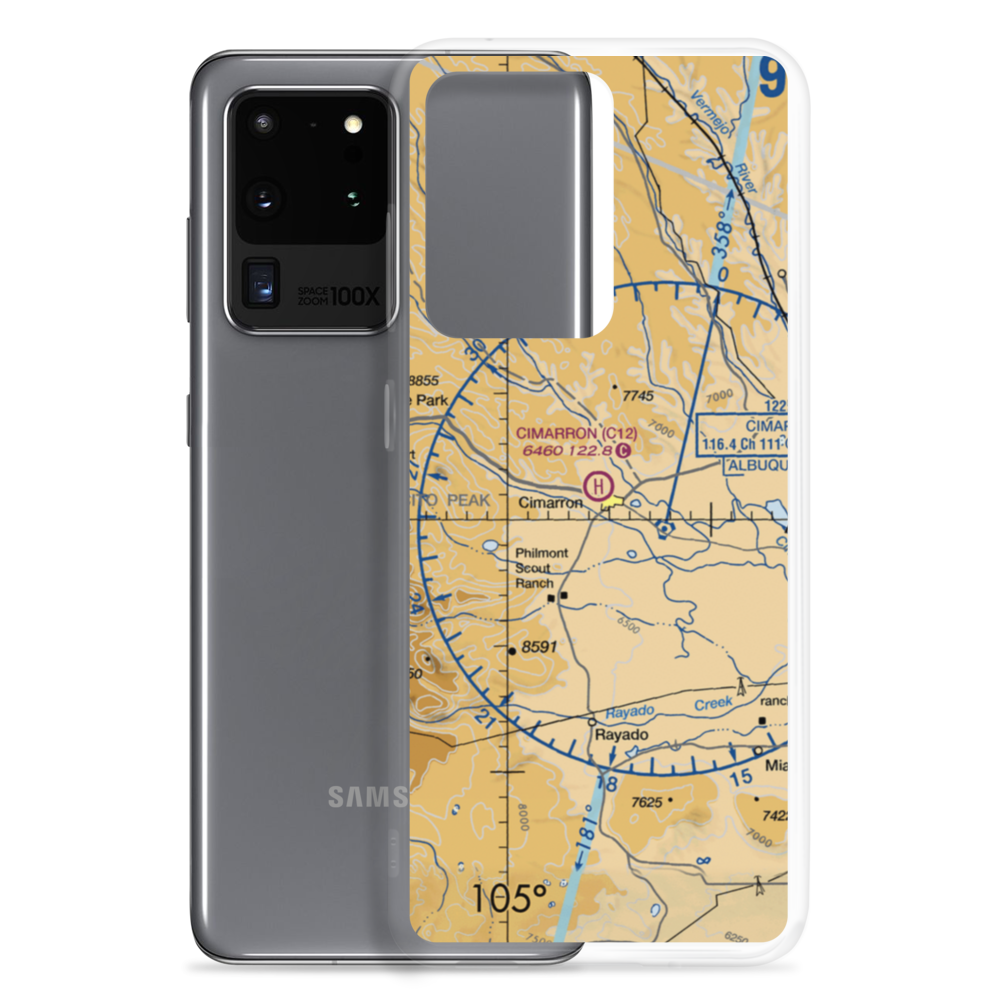 Cimarron Heliport (C12) VFR Sectional Samsung Case Samsung Galaxy S20 Ultra model shown