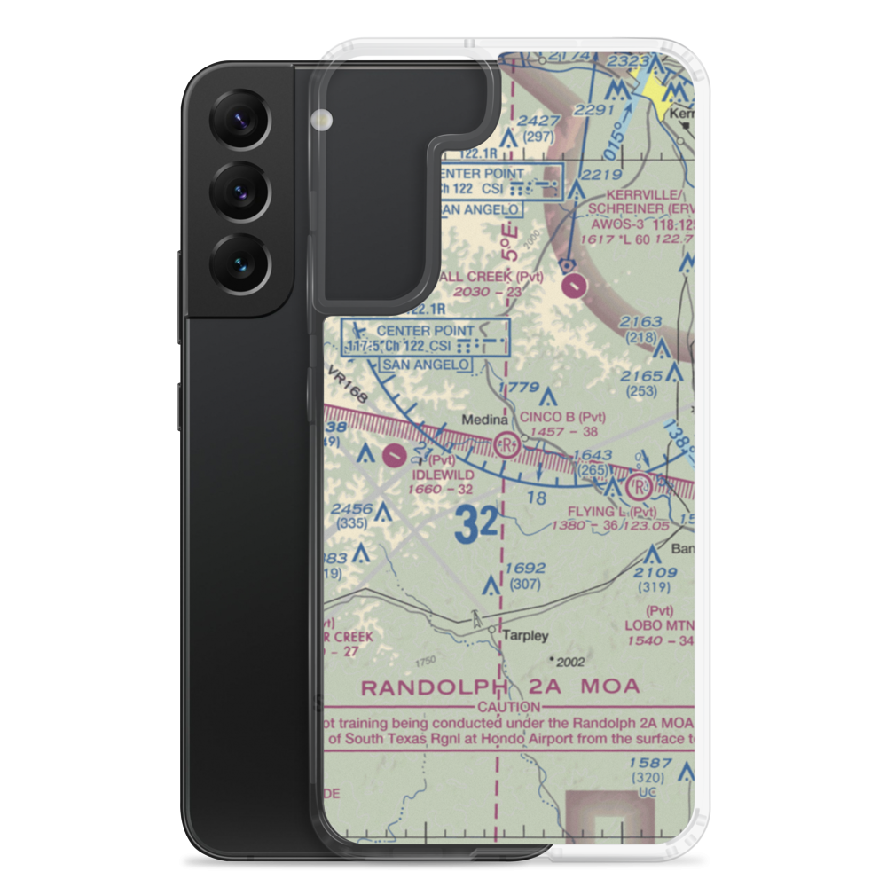 Cinco B Ranch Airport (87XS) VFR Sectional Samsung Case Samsung Galaxy S22 Plus model shown