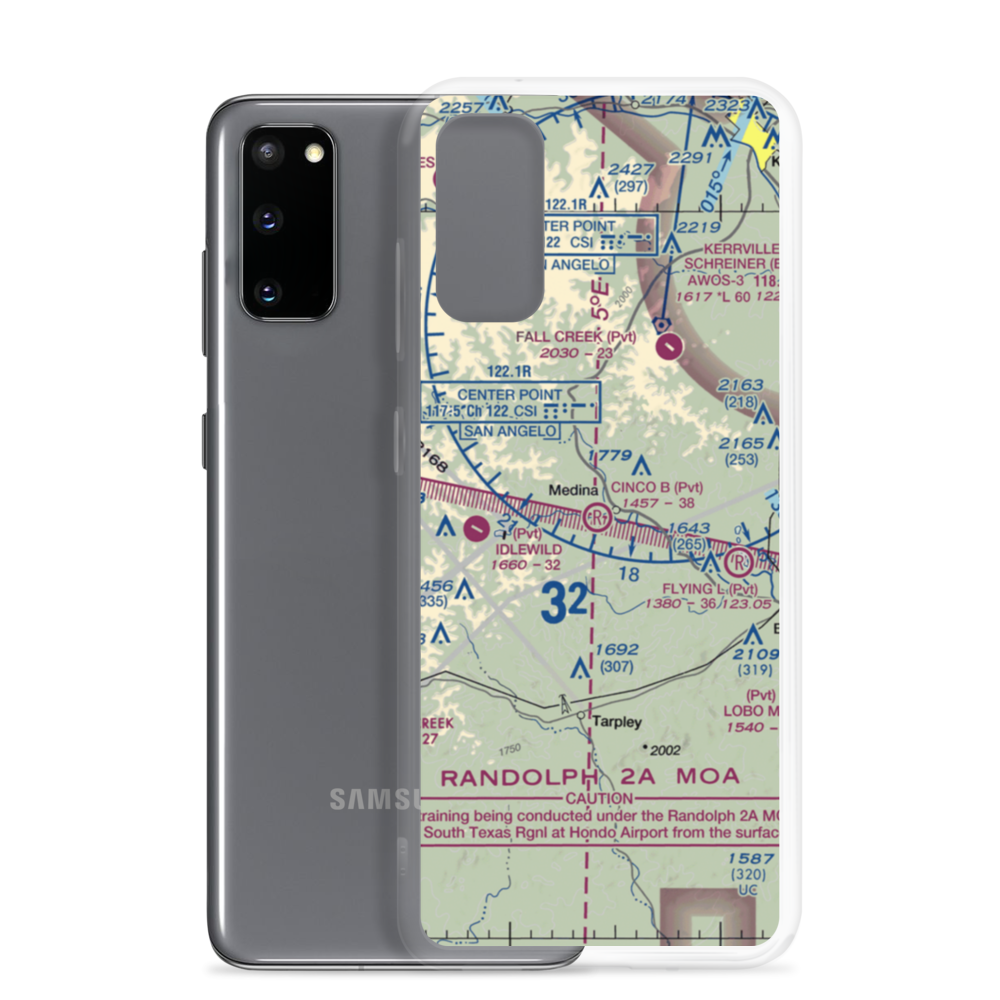 Cinco B Ranch Airport (87XS) VFR Sectional Samsung Case Samsung Galaxy S20 model shown