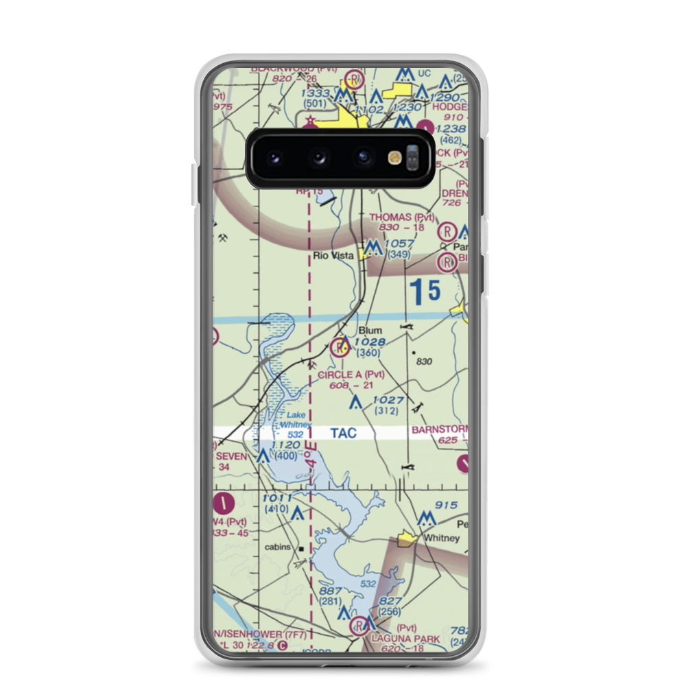 Circle 'A' Ranch Airport (05TX) VFR Sectional Samsung Case Samsung Galaxy S10 model shown
