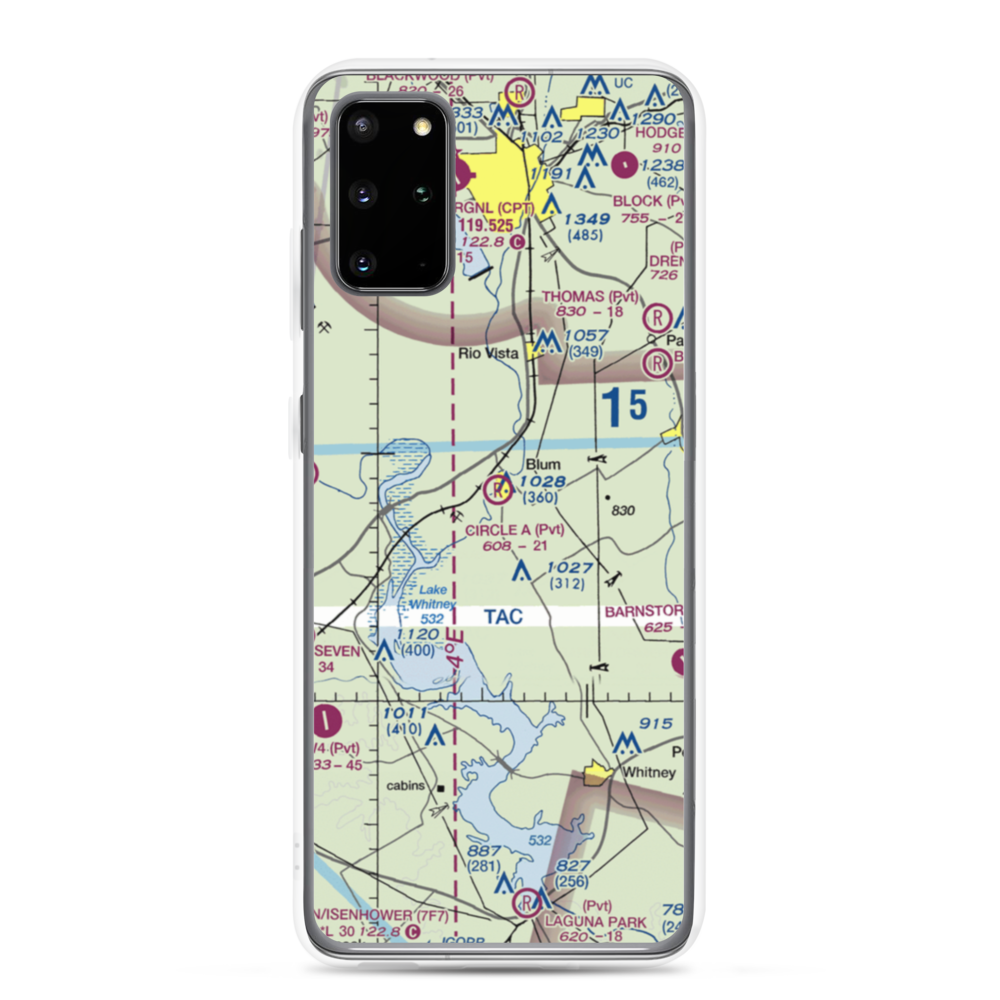 Circle 'A' Ranch Airport (05TX) VFR Sectional Samsung Case Samsung Galaxy S20 Plus model shown